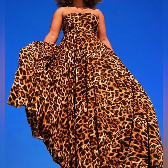 Onion by Whitney Mero Leopard Print Strapless Maxi Dress - Picture 2 of 4